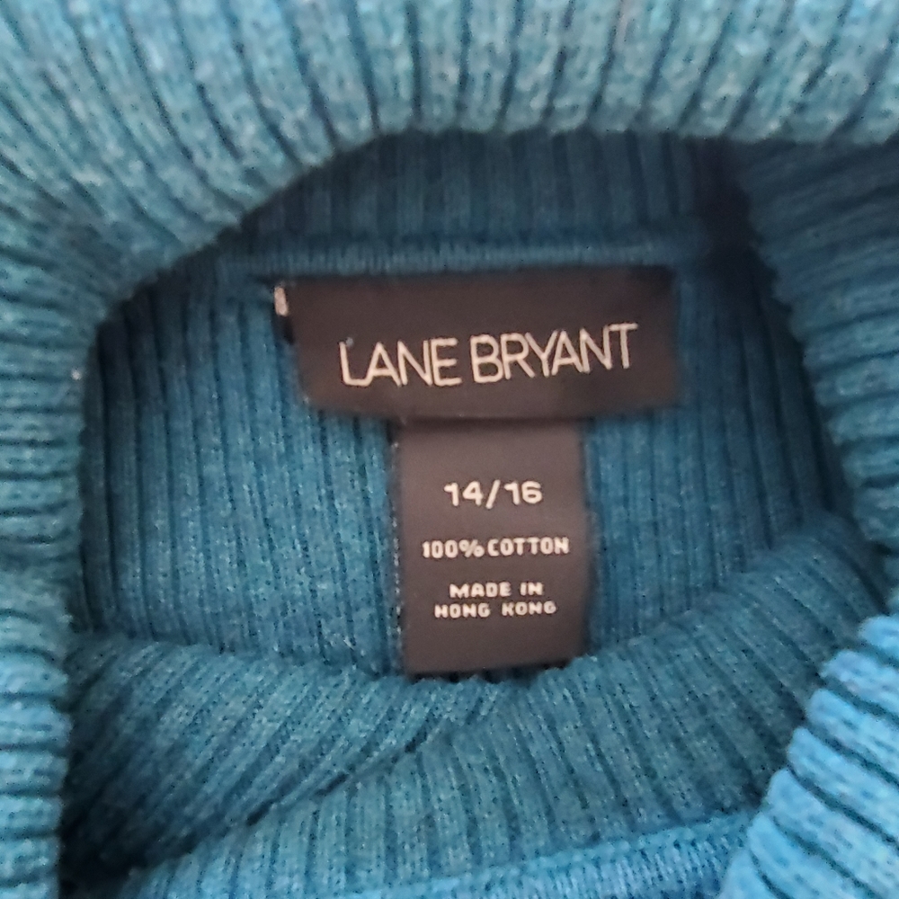 Lane Bryant Teal Turtleneck - Picture 6 of 7